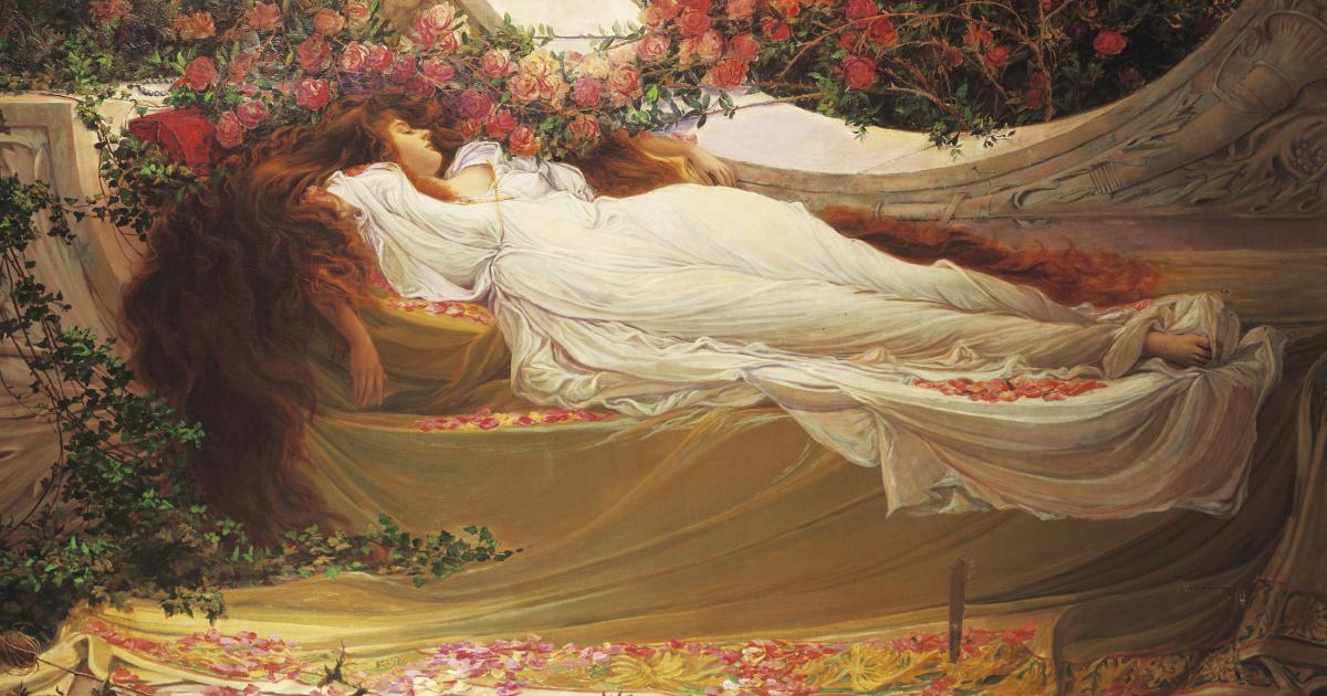 REINO UNIDO, CIRCA 1886: La Bella Durmiente. Artista: n. 1855 - f. 1918 (Fotografía de Thomas Ralph Spence/Fine Art Photographic/Getty Images)