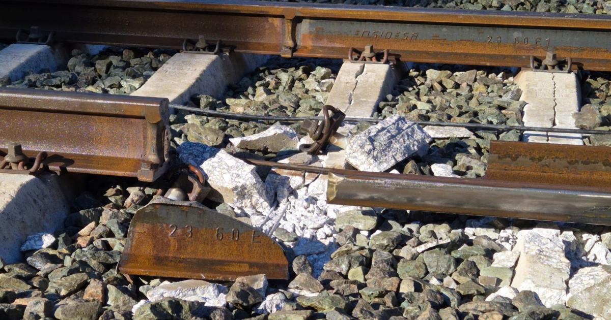 Imagen del carril roto