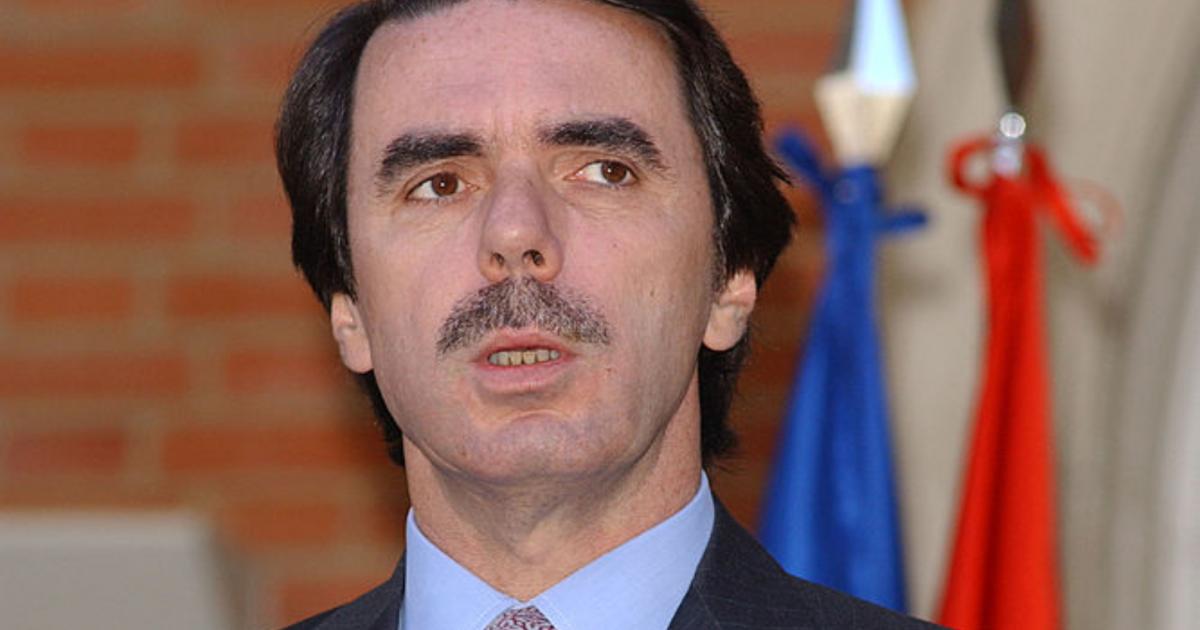 El expresidente del Gobierno, José María Aznar, durante su paso por la Moncloa