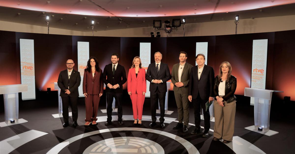 Debate de los candidatos en las elecciones autonómicas de Aragón del 8F.