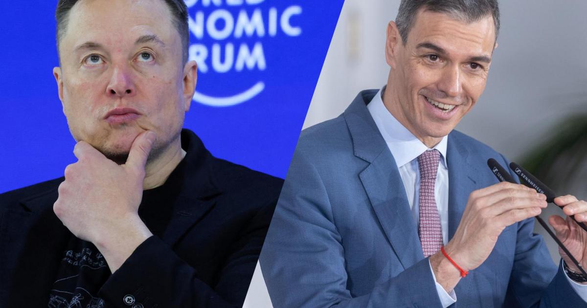 El magnate tecnológico Elon Musk y el presidente del Gobierno de España, Pedro Sánchez; en sendas imágenes de archivo, respectivamente.