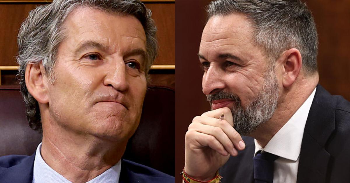 Alberto Núñez Feijóo y Santiago Abascal