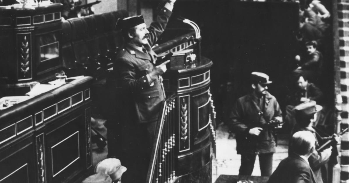 Antonio Tejero en el golpe de Estado del 23-F.