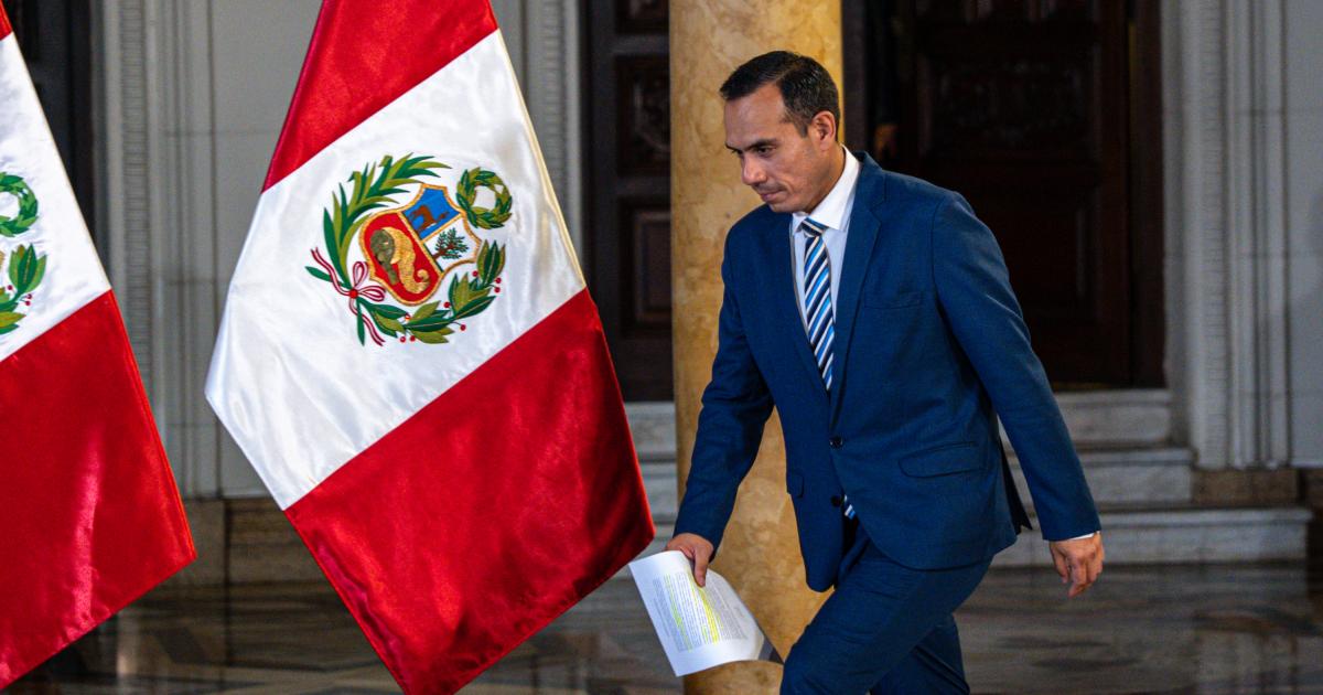 El presidente interino de Perú, José Jerí.
