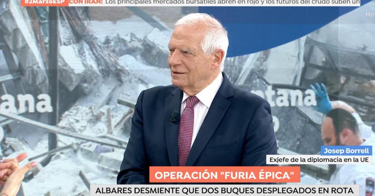 Josep Borrell, este lunes en 'Espejo Público'.