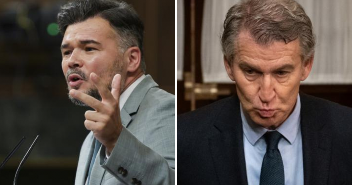 Gabriel Rufián, en una imagen de archivo, junto a Alberto Núñez Feijóo