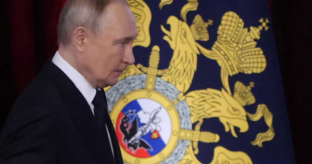 Putin, fotografiado el 4 de marzo de 2026 en Moscú.Russia. Putin visited Russia's Interior Ministry to deliver the annual speech to top police officers. (Photo by Contributor/Getty Images)