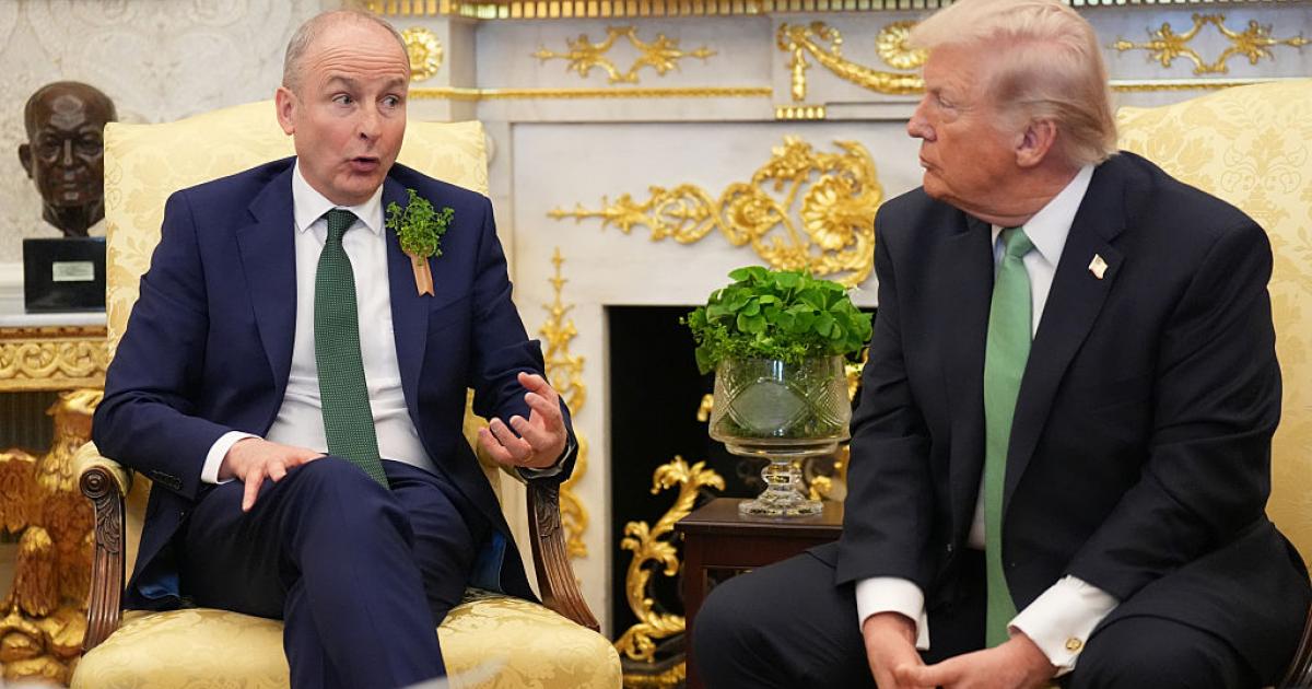 Micheál Martin, con Donald Trump en la Casa Blanca