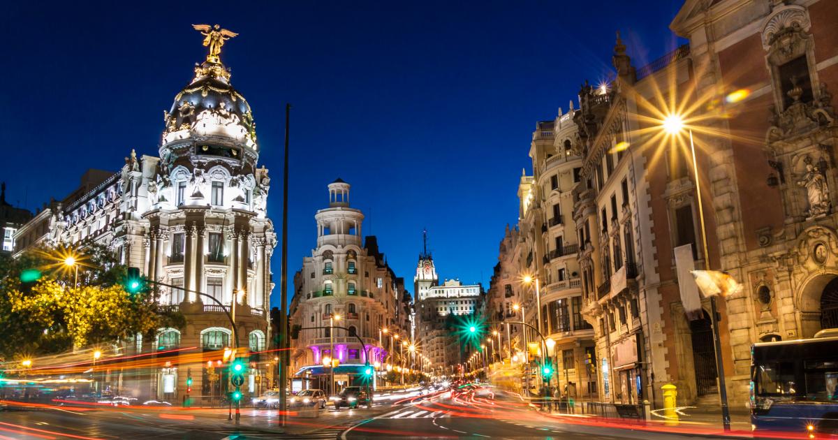Imagen de archivo de la Gran Vía de Madrid.