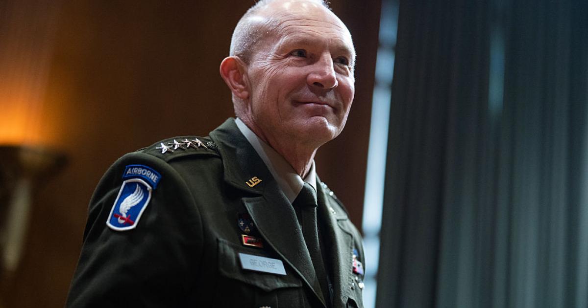 El jefe de Estado Mayor del Ejército de EEUU, Randy George, en el Subcomité de Defensa del Comité de Asignaciones del Senado (Washington), el 18 de junio de 2025.