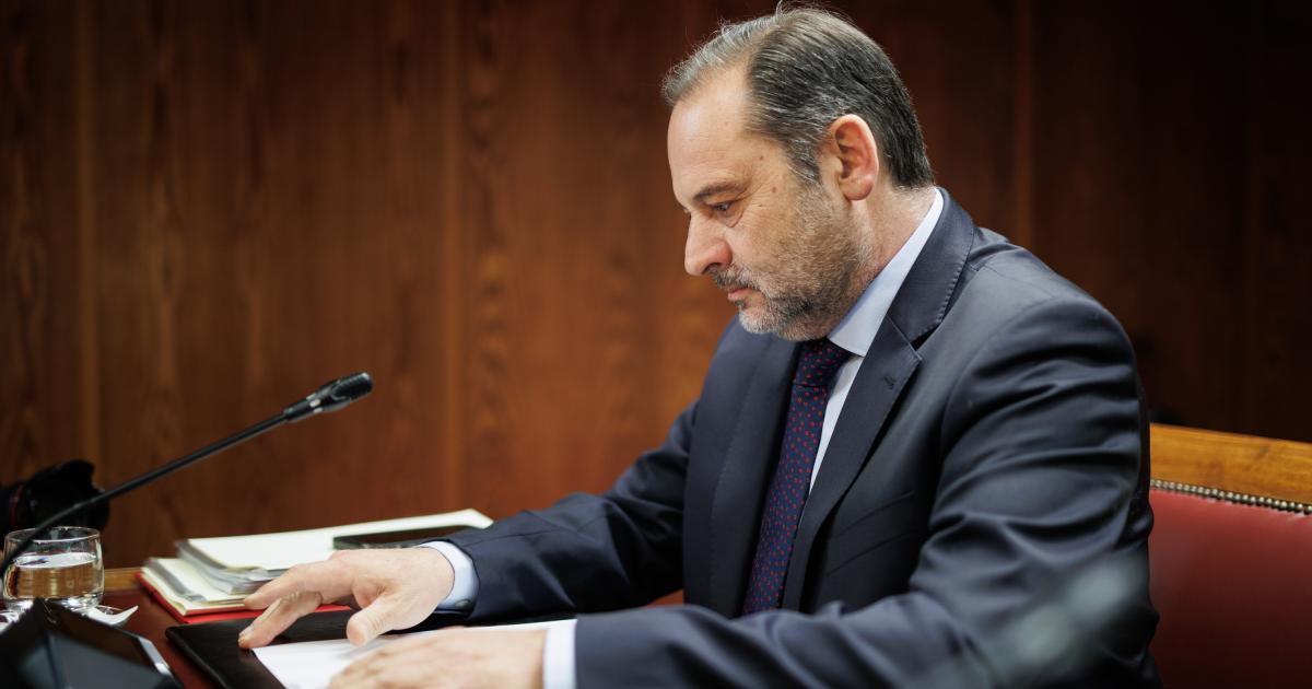 José Luis Ábalos durante su comparecencia en la Comisión por el caso Koldo