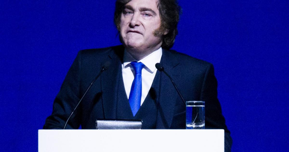 El presidente argentino, Javier Milei, durante su intervención en el foro AmCham Summit 2026.