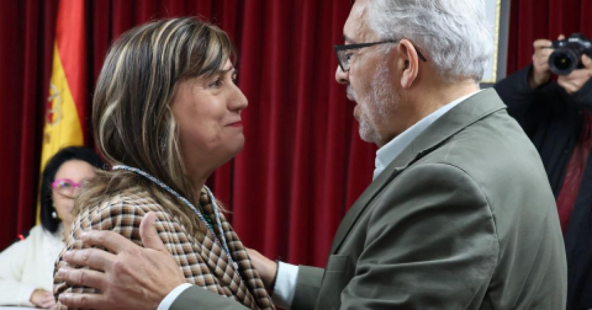 Imagen de archivo de la toma de posesión de la edila lucense María Reigosa, quien manifestó en una entrevista que podría apoyar al PP en una moción de censura municipal.