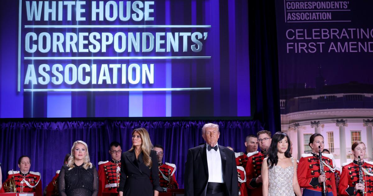 Donald Trump en la cena de corresponsales de la Casa Blanca.
