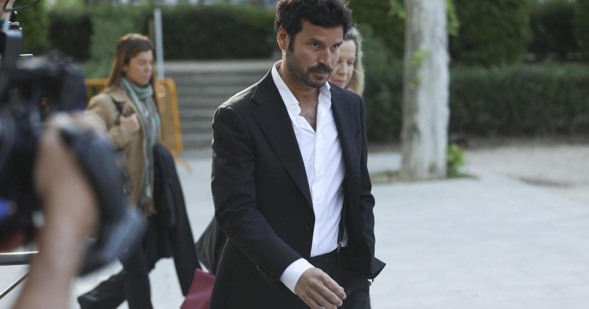 Guillermo Bárcenas, hijo del extesorero del PP Luis Bárcenas, a su llegada este lunes a la Audiencia Nacional