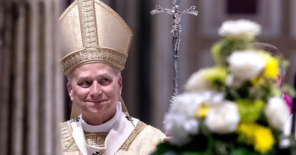 ROME, LAZIO, ITALY - 2026/05/02: Pope Leo XIV presides over the rite of episcopal ordinations of four new bshops of the Diocese of Rome, in St. John Lateran Basilica in Rome. (Photo by Maria Grazia Picciarella/SOPA Images/LightRocket via Getty Images)