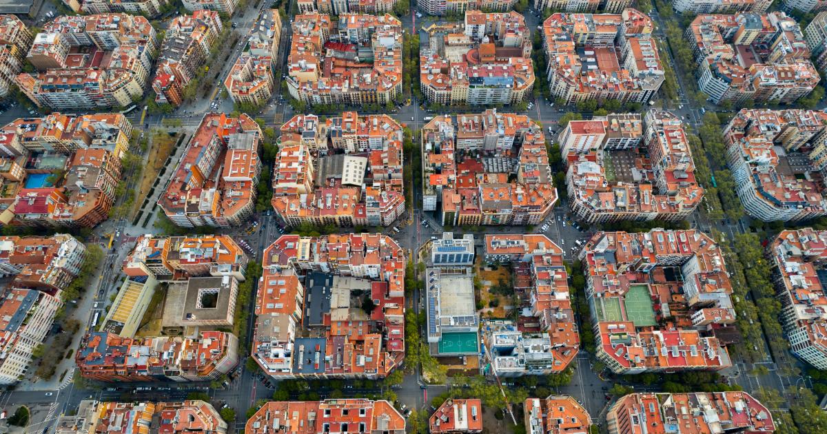 Vista aérea de Barcelona.