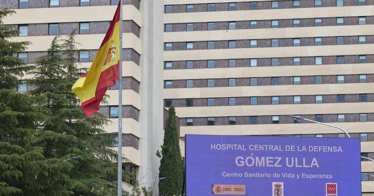 Fachada del Hospital Central de La Defensa Gómez Ulla, el 7 de mayo de 2026, en Madrid, España.
