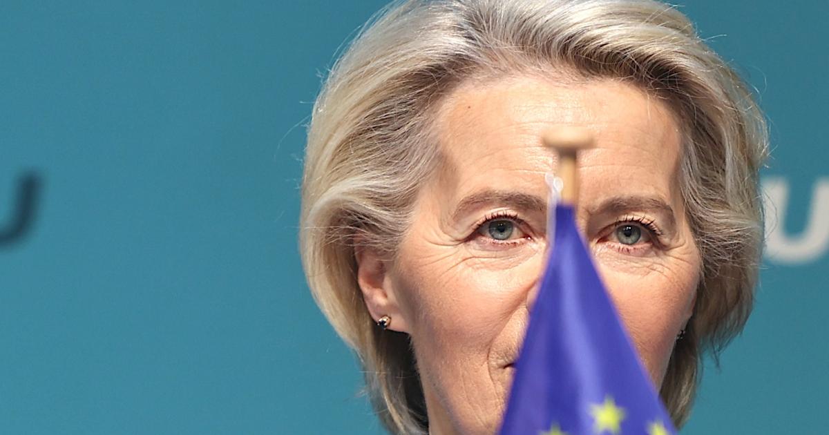 Ursula von der Leyen, presidenta de la Comisión Europea, durante un acto de su partido, la CDU alemana