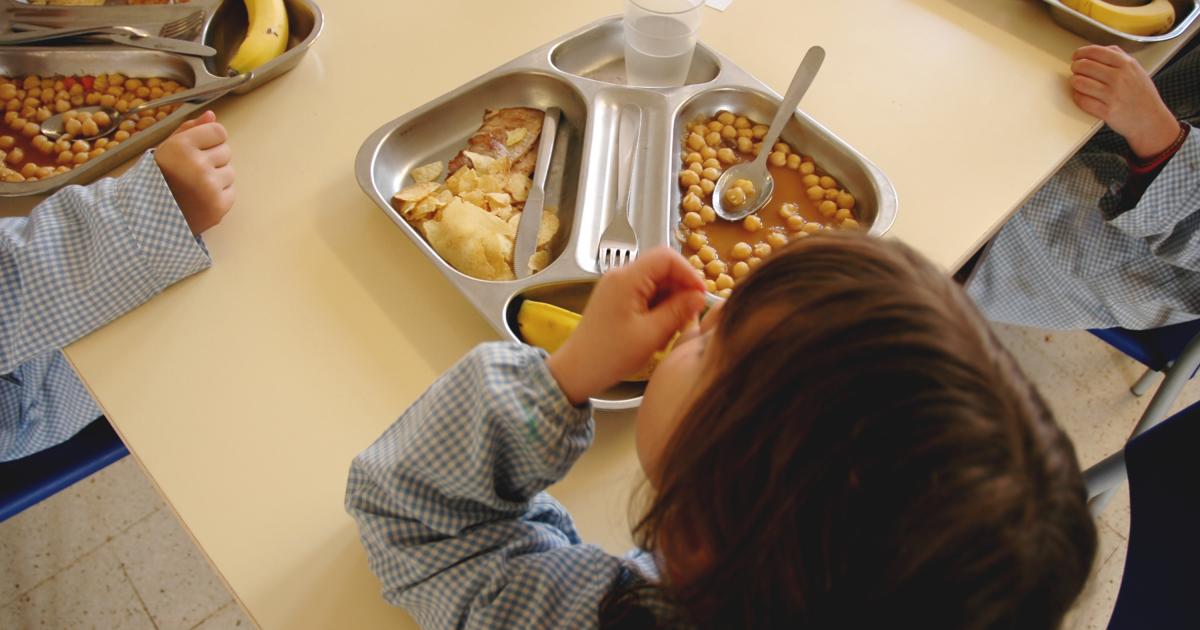 Imagen de archivo de un comedor escolar.
