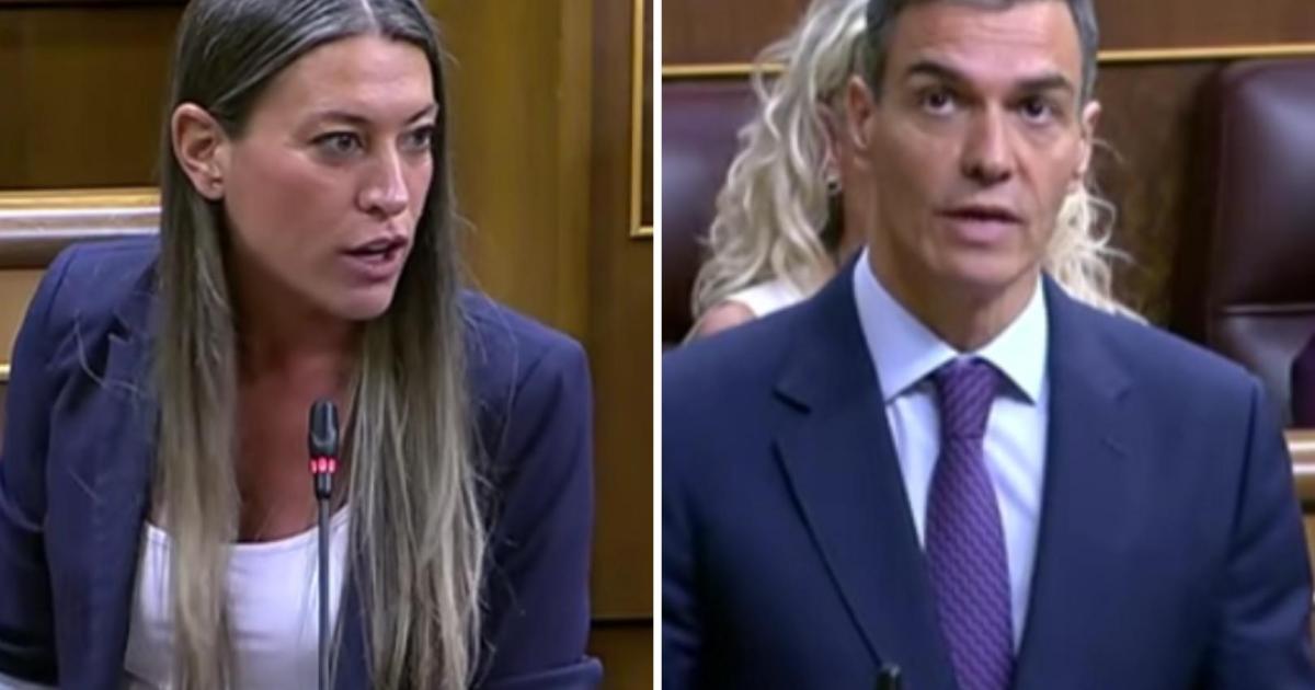 Miriam Nogueras y Pedro Sánchez en el Congreso.