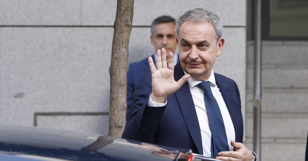 El expresidente del Gobierno, José Luis Rodríguez Zapatero, a su llegada este miércoles a la Audiencia Nacional
