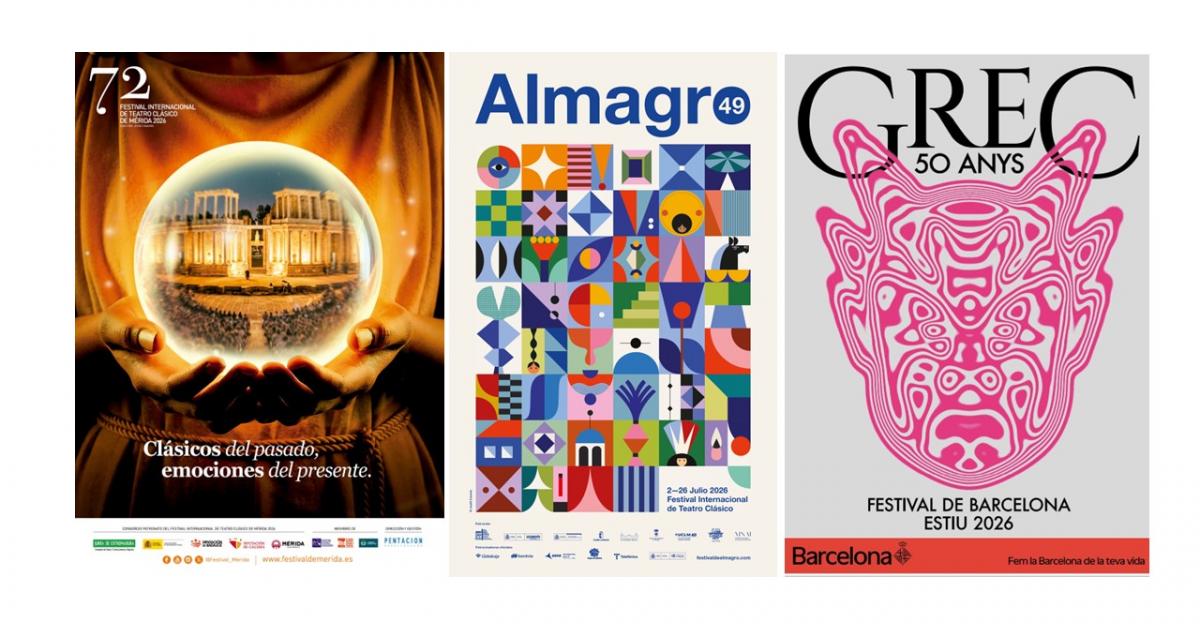Festivales de verano 2026, carteles de los festivales de Almagro, Grec y Mérida.