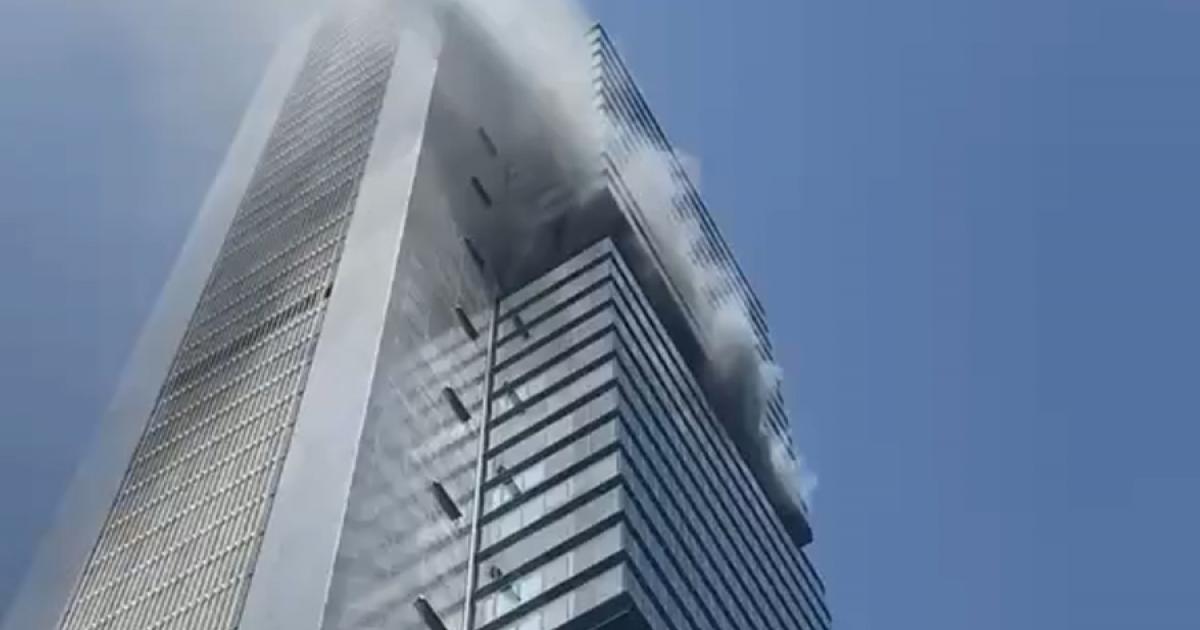 Incendio en el interior de la Torre Moeve