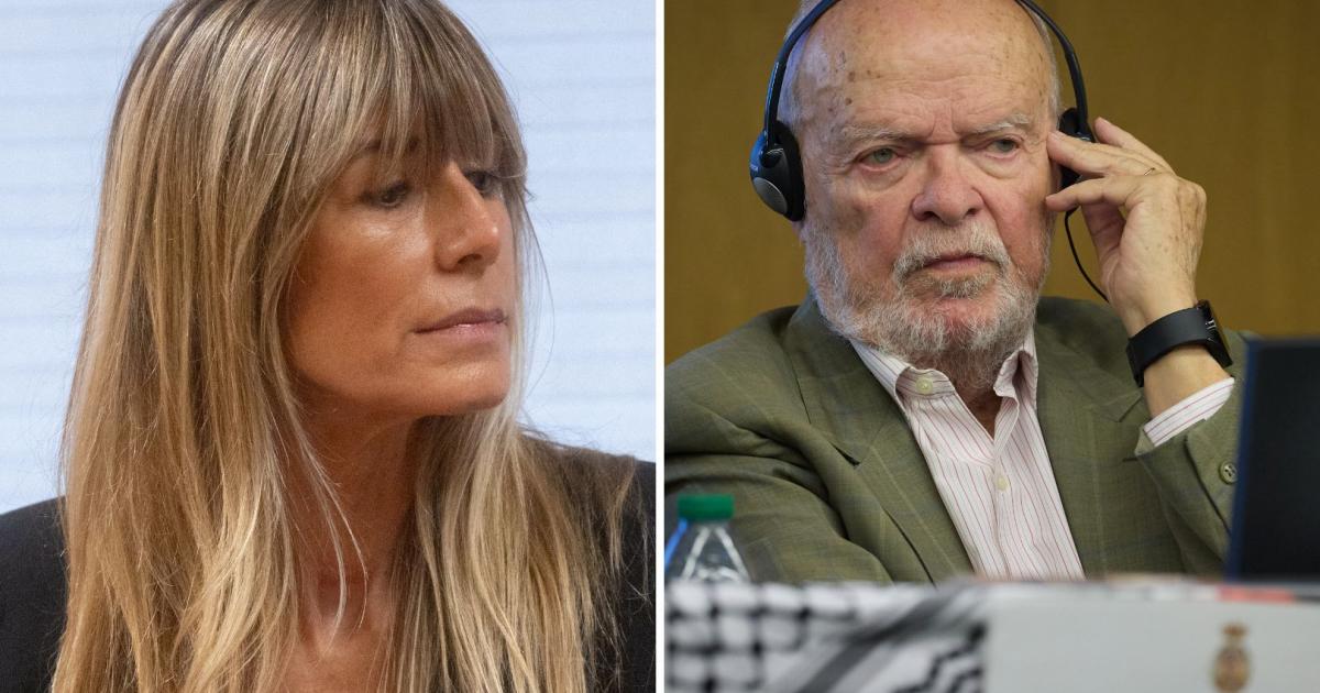 Begoña Gómez, la mujer del presidente del Gobierno, y José Antonio Martín Pallín, magistrado emérito del Tribunal Supremo