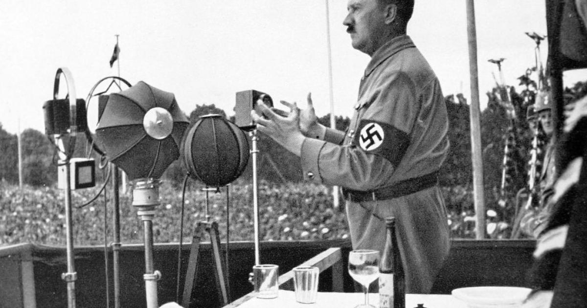 Adolf Hitler's speech to the German people at the Fifth NSDAP Congress in Nuremberg from August 30 to September 3, 1933. (Photo by: Photo12/Universal Images Group via Getty Images)