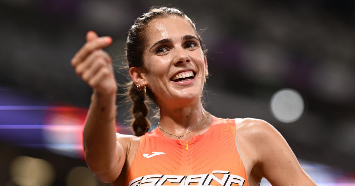 Marta García, sonriente tras una competición