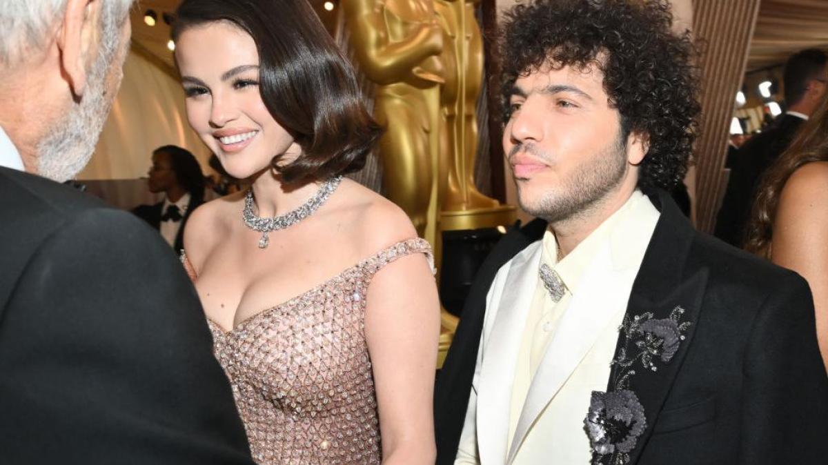 Selena Gomez y Benny Blanco, en los Premios Oscar 2025.