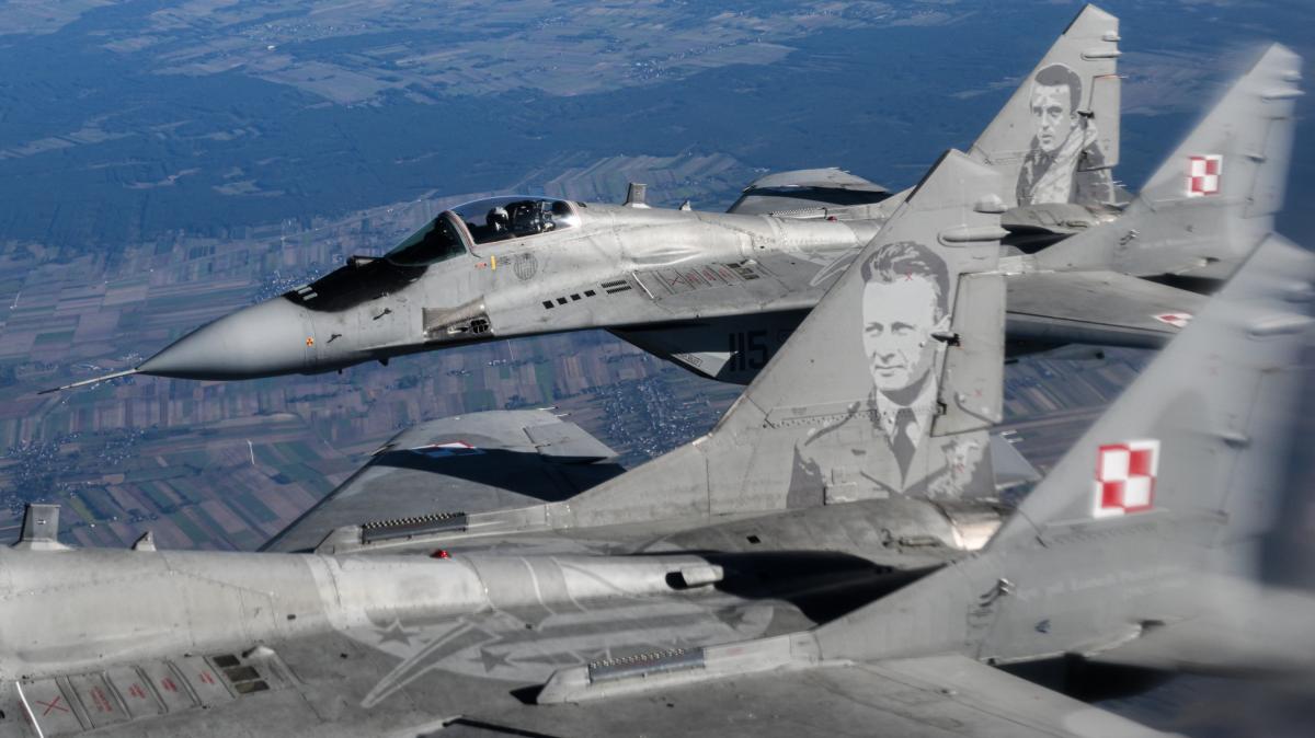 Un caza MiG29 de la Fuerza Aérea polaca