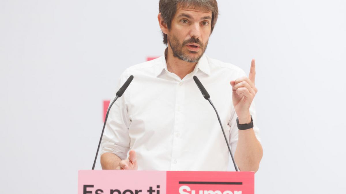 El portavoz de Sumar, Ernest Urtasun, en una imagen de archivo.