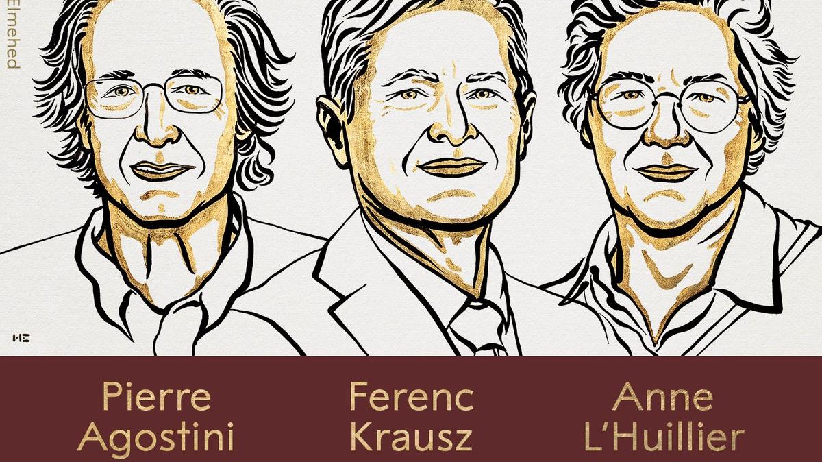 Los ganadores del Premio Nobel de Física 2023.