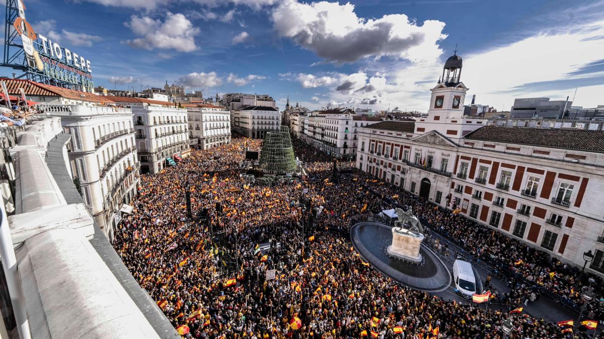 Manifestación del PP en Sol.
