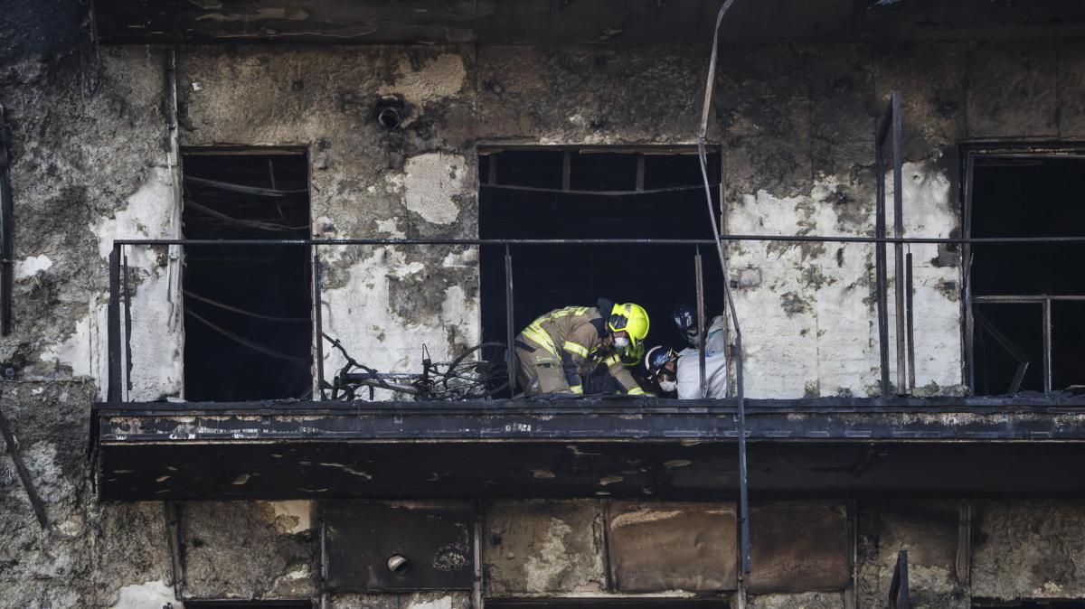 Edificio de Campanar incendio en Valencia.