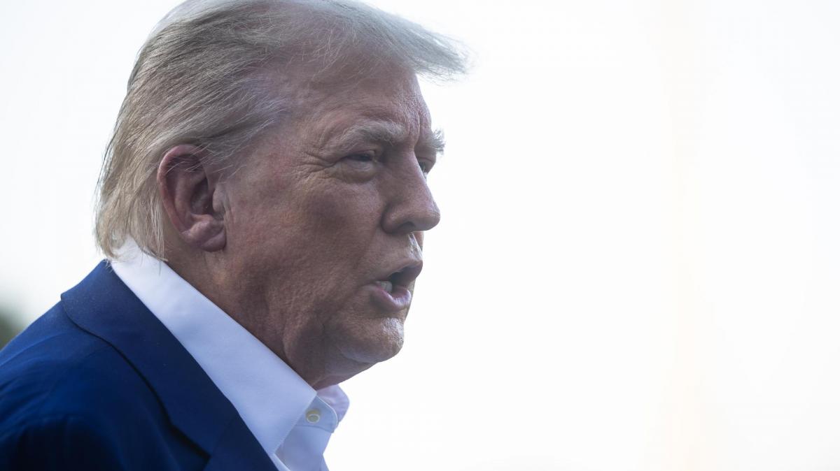 El presidente estadounidense, Donald Trump, antes de partir hacia la cumbre de la OTAN en La Haya.