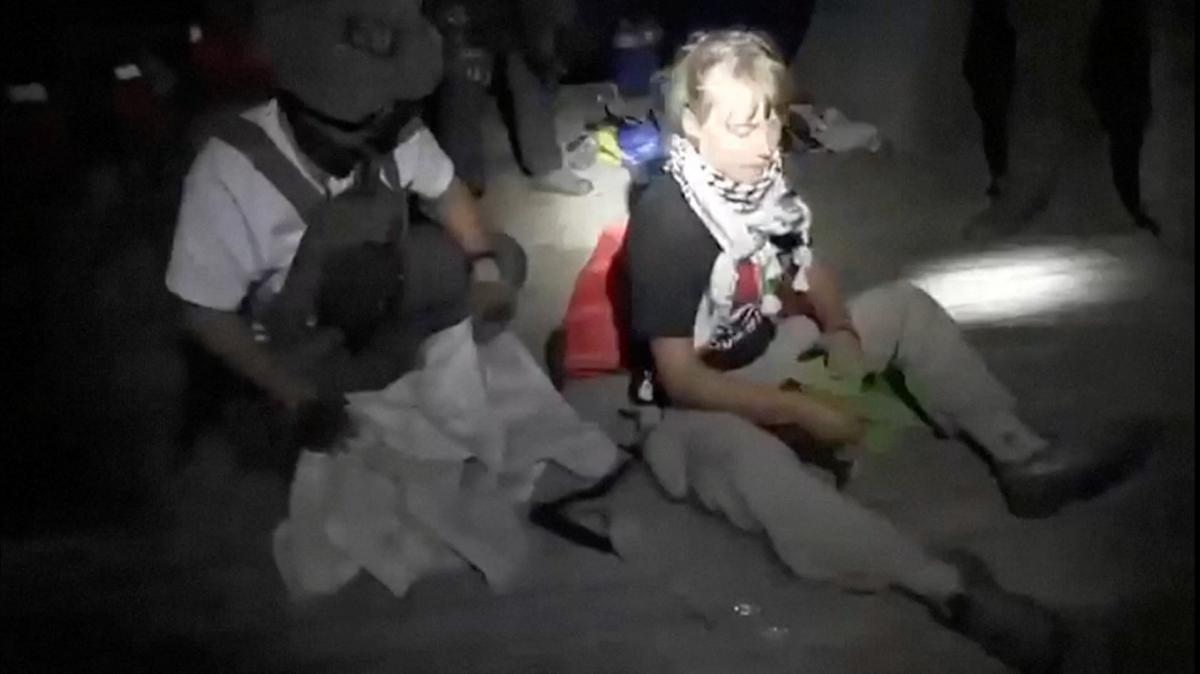 La activista sueca Greta Thunberg, en el momento de su detención