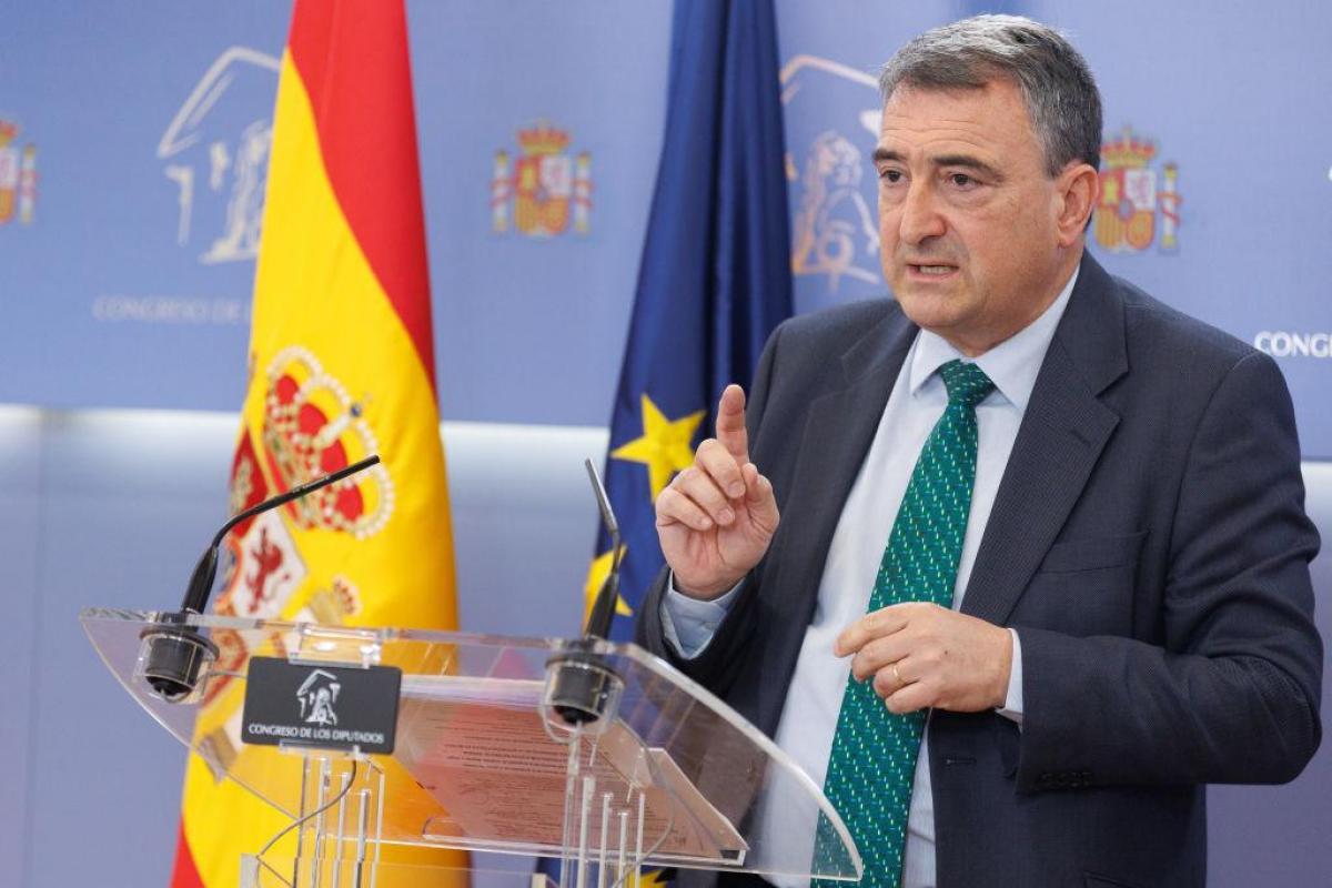 Aitor Esteban, portavoz parlamentario del PNV, en una imagen de archivo.