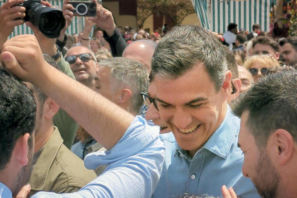Pedro Sánchez, este miércoles en la Feria de Abril de Barcelona.
