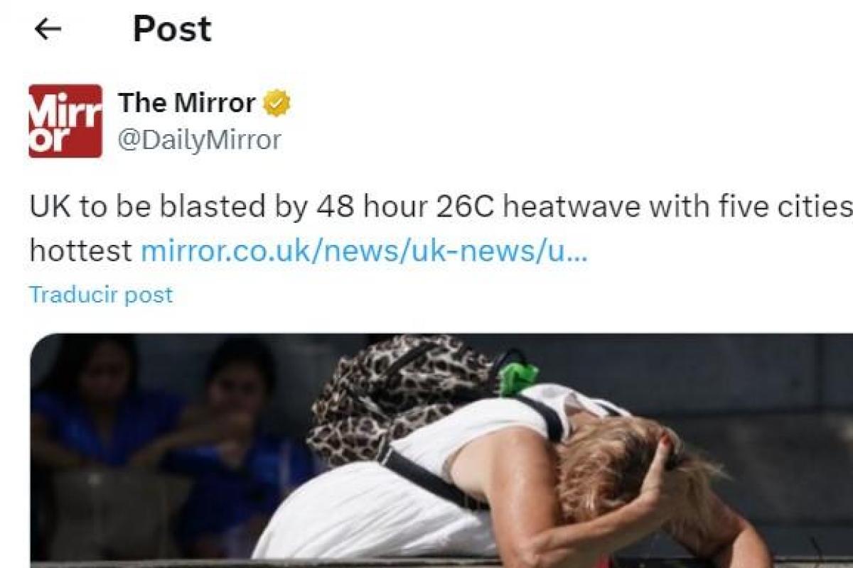 El tuit del Daily Mirror