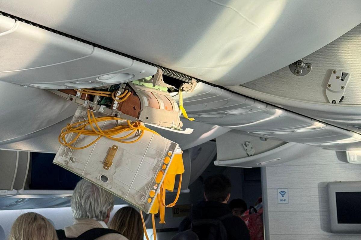 Estado del interior del avión de Air Europa afectado por una turbulencia