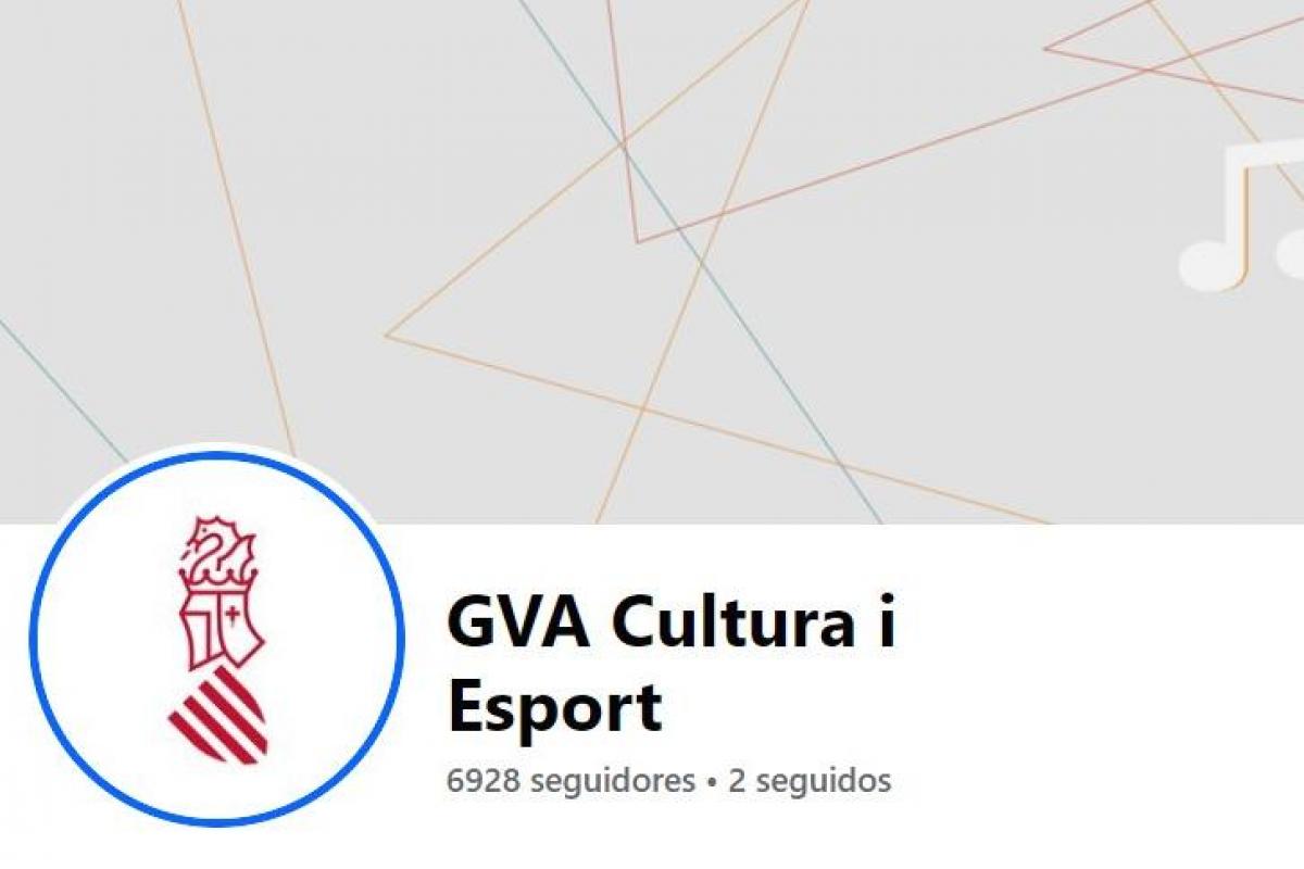 La página de la Consejería de Cultura y Deporte de la Comunidad Valenciana