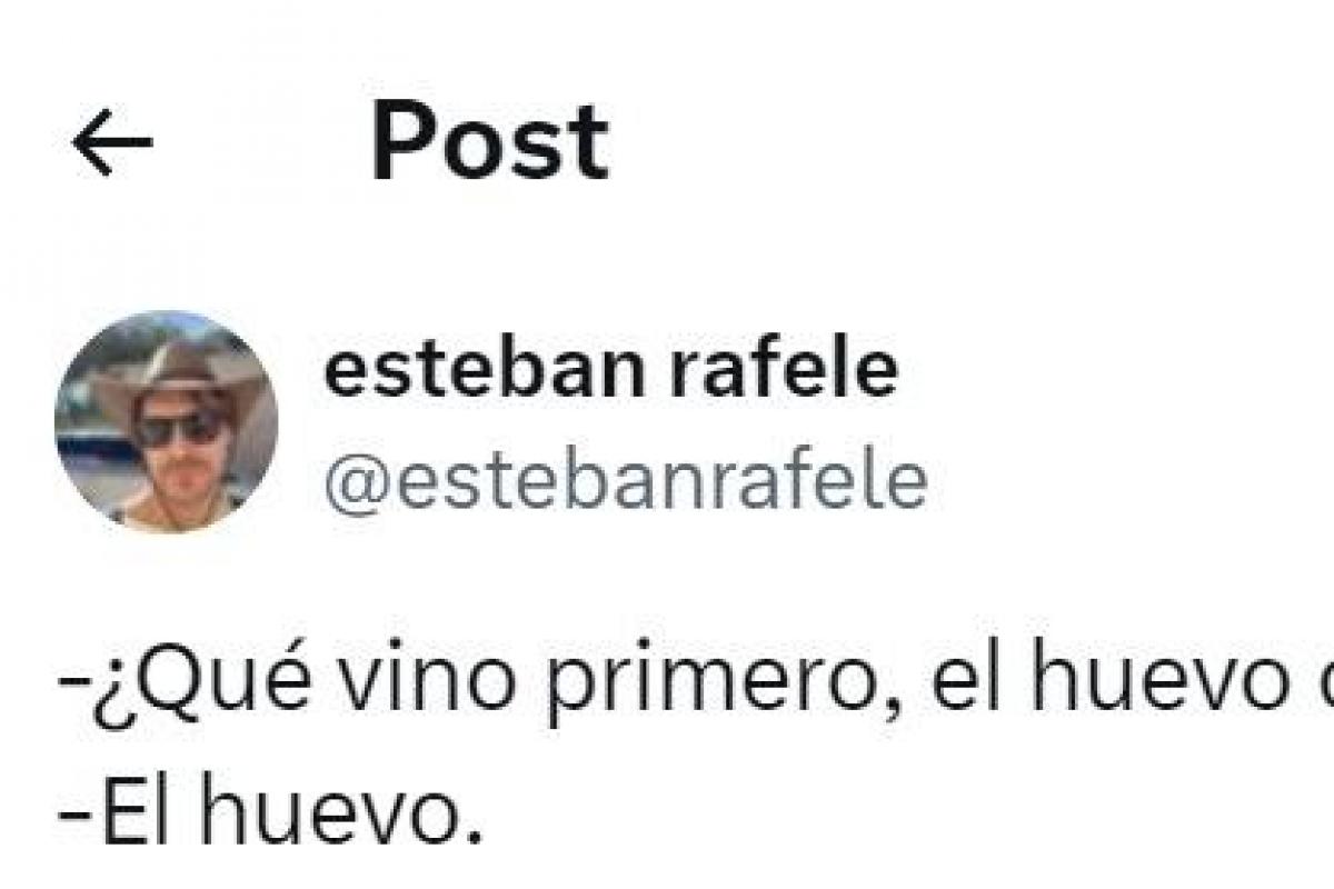 El mensaje compartido en X por @estebanrafele