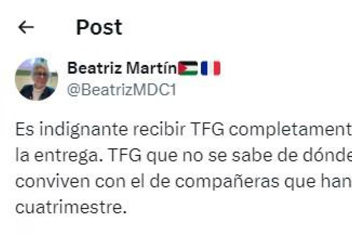 El tuit de @BeatrizMDC1