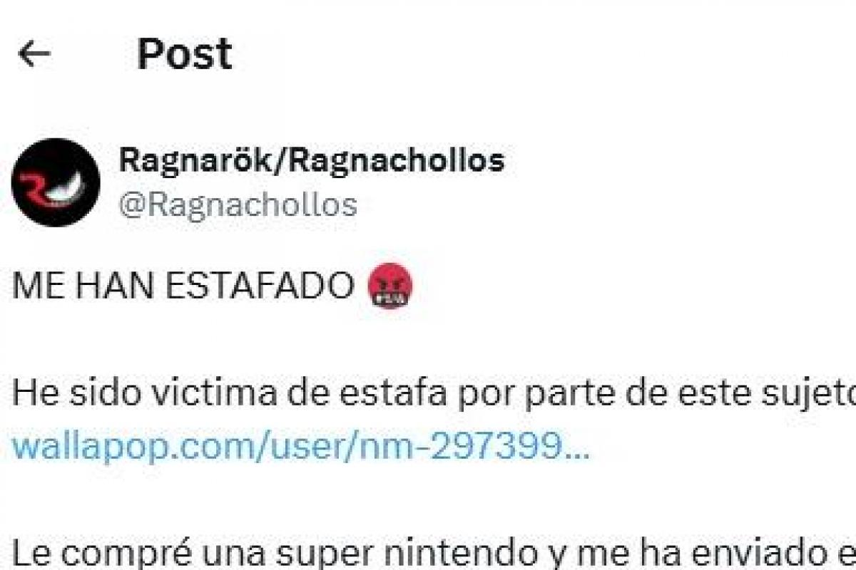 El mensaje compartido en X por @Ragnachollos