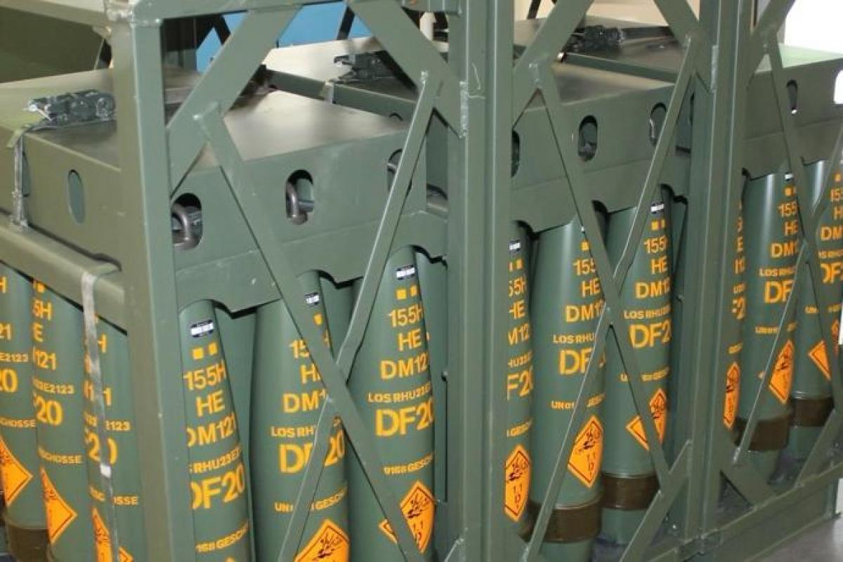 Munción fabricada por Rheinmetall Expal Munitions en una de sus plantas.