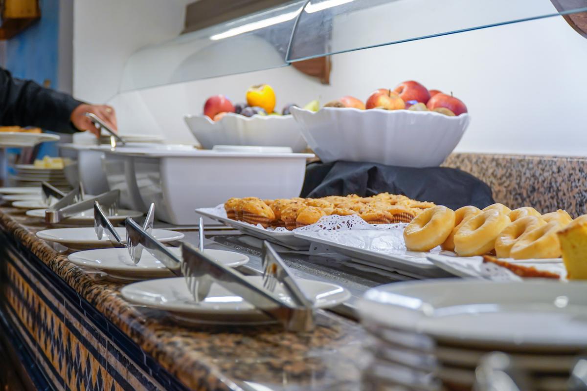 Buffet libre en un hotel en España.