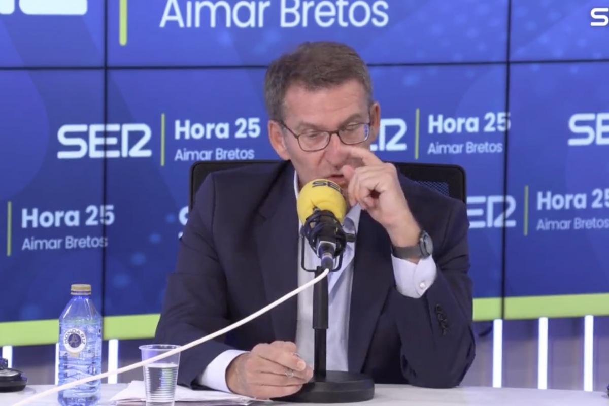 Alberto Núñez Feijóo en su entrevista en La SER.